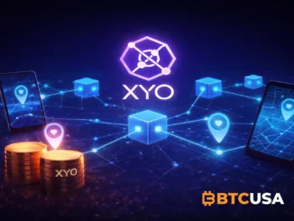 Illustration representing the XYO blockchain network powering decentralized and verifiable location-based data systems