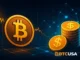 Bitcoin price range illustration with stablecoin liquidity flows, representing sideways market structure and liquidity dynamics.