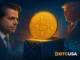 Illustration showing major investors backing a Bitcoin mining venture linked to the Trump family.