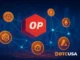 Illustration representing Optimism entering a new era with increased institutional focus and Layer 2 adoption.
