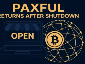 Image showing Paxful resuming marketplace operations after a shutdown, symbolizing platform recovery and peer-to-peer crypto trading.