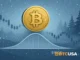 Bitcoin options illustration in a winter market setting, representing derivatives strategies during bearish conditions.