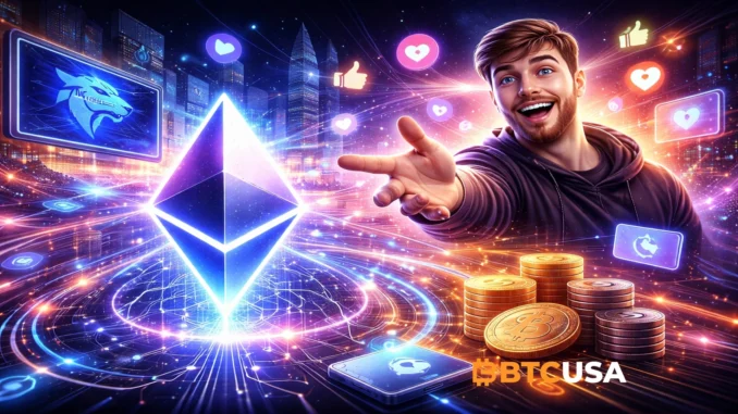 Minimalist illustration of corporate skyscrapers absorbing flowing Bitcoin into long-term vaults.