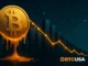 Bitcoin holders selling at a loss illustration, representing capitulation and realized losses during market downturns.