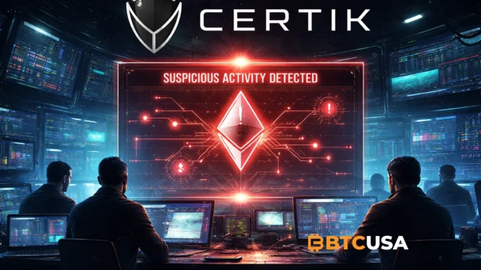 Cinematic visualization of suspicious Ethereum whale transaction detected by blockchain security tools