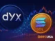 dYdX and Solana illustration with trading charts, representing developments in decentralized derivatives and the Solana ecosystem.