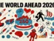Illustration inspired by The Economist’s global outlook for the world economy in 2026.