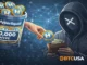 Illustration depicting Hyperliquid donating 10,000 HYPE tokens to on-chain investigator ZachXBT, with HYPE coins, a donation container, and an anonymous figure symbolizing blockchain transparency and community funding