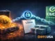 Banking and crypto illustration showing a secured loan concept, representing Sberbank-related discussions around crypto-backed lending.