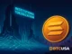Solana tokenization illustration with digital assets and network graphics, representing asset tokenization on the Solana blockchain.