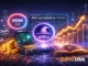 Spell token crypto illustration with market chart, representing price movement and analysis of the SPELL cryptocurrency.