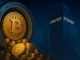 Illustration showing stacked Bitcoin coins and treasury visuals, representing a Bitcoin-focused corporate MicroStrategy