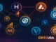 Illustration highlighting the top 10 real-world asset blockchain projects by developer activity.