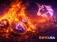 Uniswap-themed illustration with burning token imagery, representing token burn mechanisms and supply reduction.