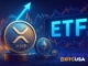 Illustration depicting the launch of a spot XRP ETF and growing institutional interest in XRP.