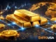 Tokenized gold bars placed on a digital blockchain circuit with a glowing global network background, symbolizing the rise of on-chain real-world assets and tokenized commodities in crypto markets.