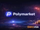 Cinematic Polymarket-themed illustration showing the Polymarket logo centered against a dark blue-purple financial backdrop with subtle glowing market lines and stacked coins, symbolizing prediction-market trading and onchain liquidity.